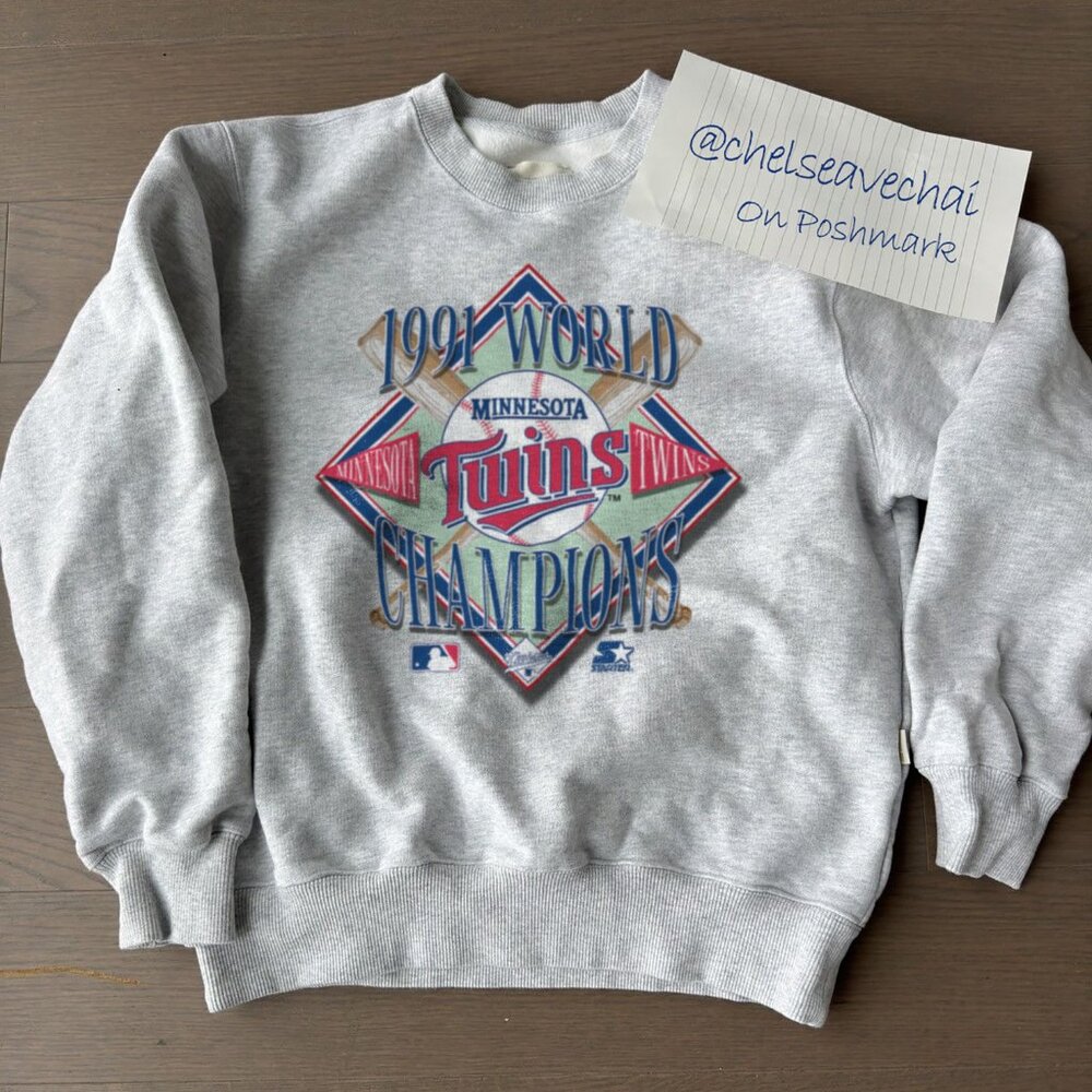Vintage Minnesota Twins 1991 World Series Baseball Sweatshirt MLB Twins Shirt